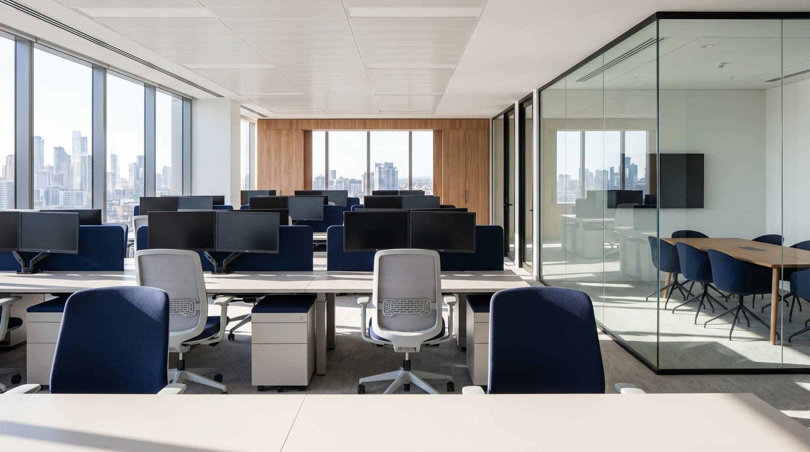 The open plan workspace at the OPAL Group offices in Dar es Salaam
